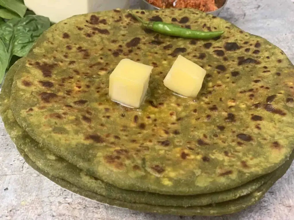 Palak Paneer Paratha